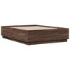vidaXL Bed Frame without Mattress Brown Oak 140x190 cm