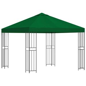 vidaXL Gazebo 3 x 3 m Green Polyester and Steel 190 gsm