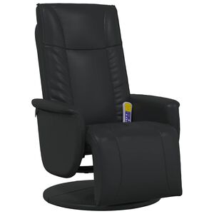 vidaXL Swivel Massage Recliner Chair Black 71 x 90 x 105 cm
