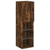 vidaXL 8 Piece TV Wall Cabinet Set with LED Lights Smoked Oak