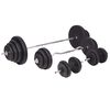 vidaXL Weight Bench with Weight Rack, Barbell and Dumbbell Set 120 kg