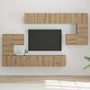 vidaXL TV Cabinet Set Wall-mounted 10 pcs Artisan Oak Engineered Wood