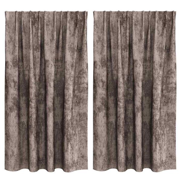 vidaXL Velvet Curtains 2 pcs Cappuccino 140 x 140 cm Velvet