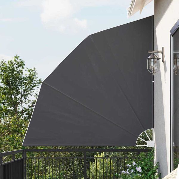 vidaXL Balcony Privacy Screen Black 210 x 210 cm Polyester