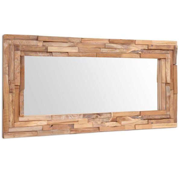 vidaXL Decorative Mirror Teak 120x60 cm Rectangular