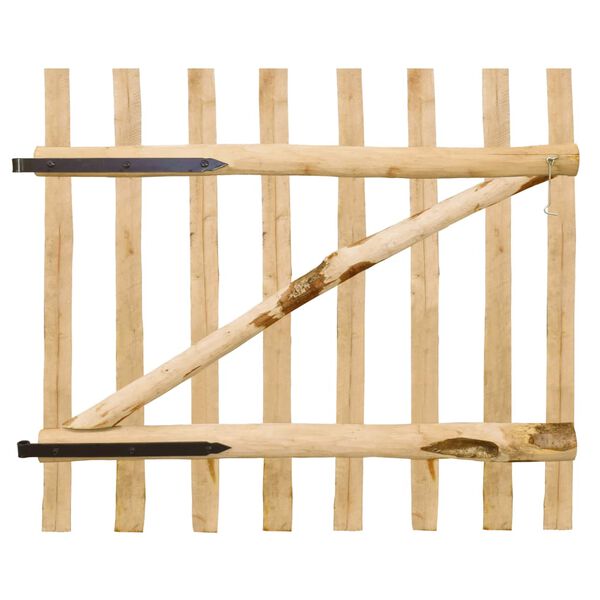 vidaXL Single Fence Gate Hazel Wood 100x90 cm