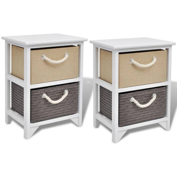 vidaXL Bedside Cabinets 2 pcs Wood