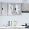 vidaXL Kitchen Wall Cabinet with Glass Door Porto Concrete Grey