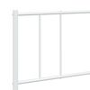 vidaXL Metal Bed Frame without Mattress with Headboard White 200x200cm