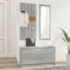 vidaXL 3-in-1 Shoe Cabinet Set Grey Sonoma Engineered Wood