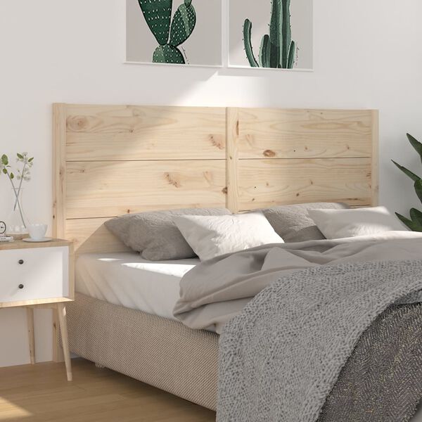 vidaXL Headboard 206x4x100 cm Solid Wood Pine