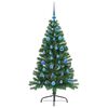 vidaXL Artificial Pre-lit Christmas Tree Green 150 cm PVC