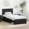 vidaXL Bed Frame with Headboard Black 90 x 190 cm Engineered wood