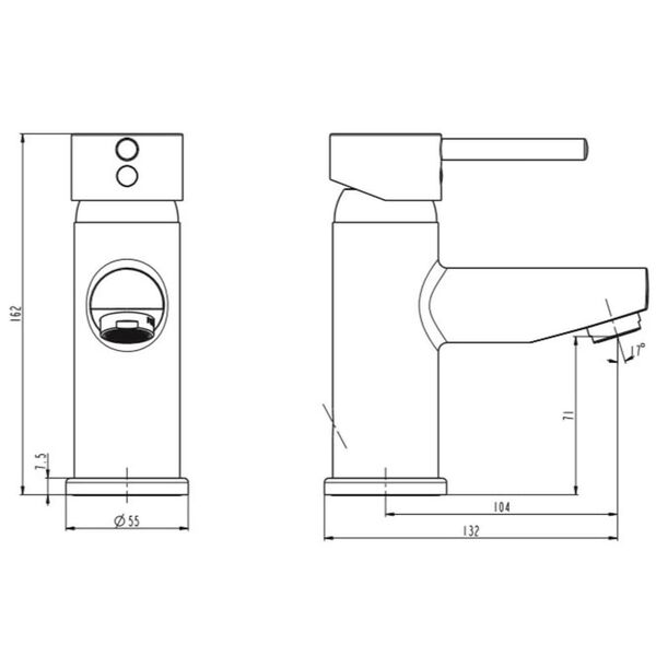 SCH&Uuml;TTE Basin Mixer ATLANTA Chrome
