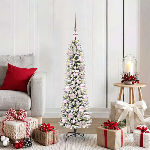 vidaXL Artificial Christmas Tree with 150 LEDs with Stand White 120 cm