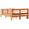 vidaXL Bed Frame with Headboard without Mattress Wax Brown 150x200 cm King Size