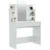 vidaXL Dressing Table with Mirror High Gloss White 96x40x142 cm