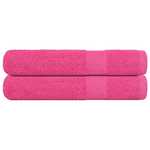 vidaXL Towels "FROGN" 2 pcs Pink 100x200 cm 360 gsm