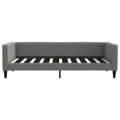 vidaXL Daybed with Trundle and Drawers Dark Grey 90x190 cm Fabric
