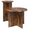 vidaXL Side Table Set 2 pcs Smoked Oak &Oslash; 45 x 35 cm Engineered Wood