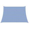 vidaXL Sunshade Sail 4 / 5 x 3 m HDPE Rectangular Blue and White