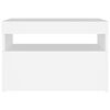 vidaXL Bedside Cabinet & LED Lights 2 pcs White 60x35x40 cm Engineered Wood