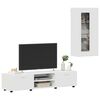 vidaXL TV Cabinet Set with Drawer FLORIN White Engineered Wood