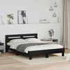 vidaXL Bed Frame with Headboard Black Oak 140 x 200 cm Engineered Wood