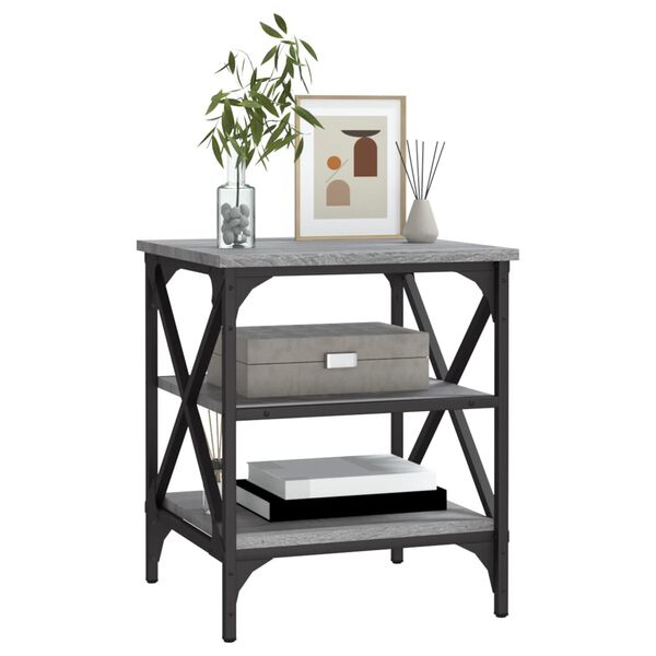vidaXL Side Table Grey Sonoma 40x42x50 cm Engineered Wood