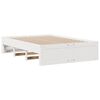 vidaXL Bed Frame without Mattress with Drawers White 140x200 cm Solid Wood Pine