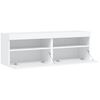 vidaXL TV Wall Cabinets with LED Lights 2 pcs White 60x30x40 cm