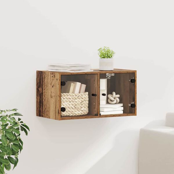 vidaXL Wall Cabinet Old Wood 68 x 37 x 35 cm Engineered Wood
