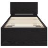 vidaXL Bed Frame with Headboard Black Oak 75 x 190 cm Engineered Wood