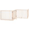 vidaXL Dog Gate with Door Foldable 10 Panels 800 cm Poplar Wood