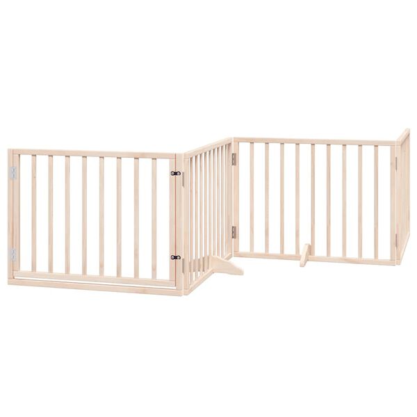 vidaXL Dog Gate with Door Foldable 10 Panels 800 cm Poplar Wood