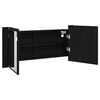 vidaXL LED Mirror Cabinet Black Oak 100 x 12 x 45 cm Engineered Wood