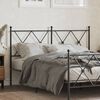 vidaXL Metal Headboard Black 140cm