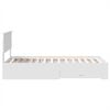 vidaXL Bed Frame White and Silver 75 x 190 cm Engineered Wood
