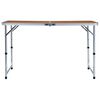 vidaXL Foldable Camping Table Aluminium 120x60 cm