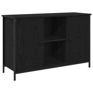 vidaXL TV Cabinet Set Black Oak 101 x 35 x 65 cm Engineered Wood