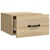 vidaXL Wall-mounted Bedside Cabinet Sonoma Oak 35x35x20 cm