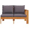 vidaXL Garden Sofa with 1 Armrest 2-Seater Solid Wood Acacia