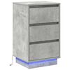 vidaXL Bedside Cabinet Concrete Grey 39 x 34.5 x 65 cm Engineered wood