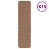 vidaXL Anti-slip Stair Mats Latex backing 15 pcs Yellow 75 x 20 cm PP