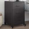 vidaXL Bedside Cabinet Black 36x39x59 cm Steel