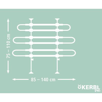 Kerbl Pet Car Safety Panel 75-110 cm Black