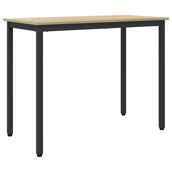 vidaXL Table Sonoma Oak 100 x 50 x 76.5 cm Engineered Wood and Steel