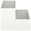 vidaXL Garden Planter White 100 x 60 x 45 cm Cold-rolled Steel