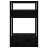 vidaXL Book Cabinet/Room Divider Black 41x35x57 cm Solid Wood Pine