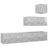 vidaXL TV Cabinet Set | Concrete Grey | Engineered Wood | Standard